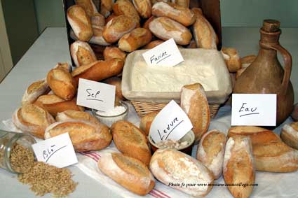 vers la fbrication du pain en classe